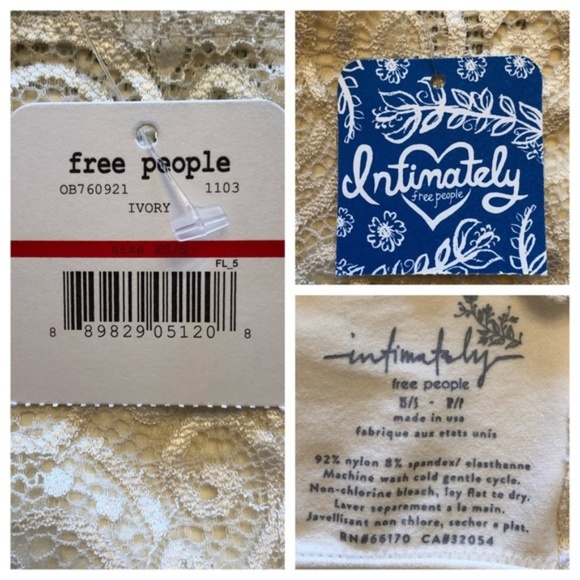 NEW Free People Reversible Ivory Lace Bandeau - Picture 4 of 5
